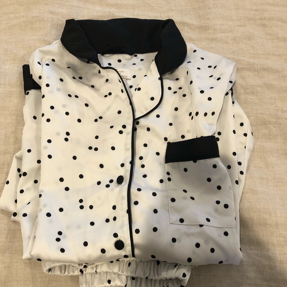 Kate Spade Silky Polka Dot PJ Set (Like New)